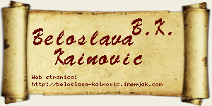 Beloslava Kainović vizit kartica